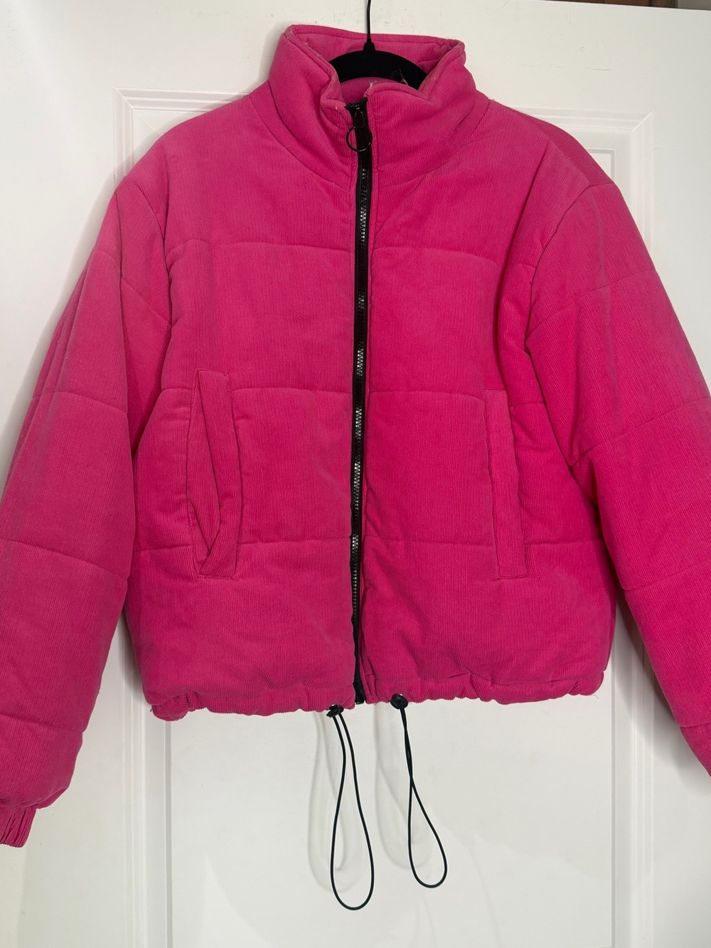 Cotton Candy Hot Pink Puffer Jacket